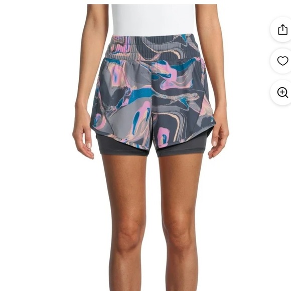 Avia Women's High Rise Running Shorts with Bike Liner Lot of 2 Large Bundle Deal - Picture 3 of 12